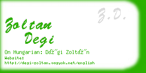 zoltan degi business card